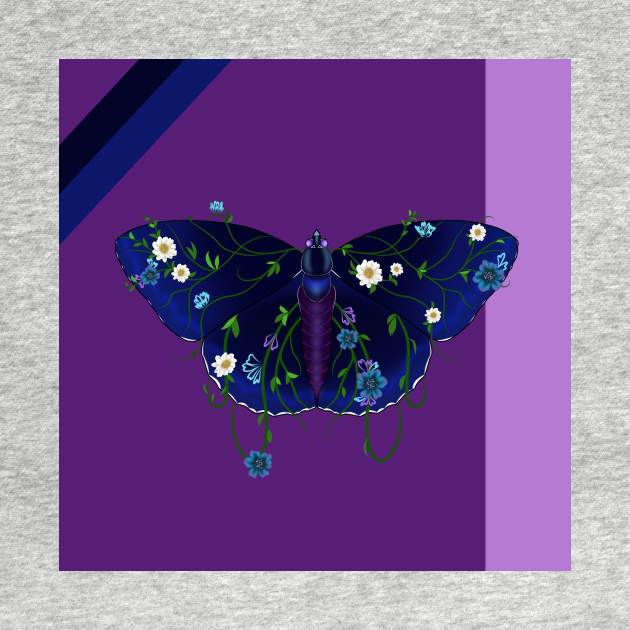 Dark Blue Butterfly by Introvert Home 